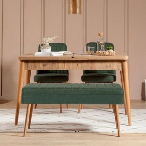 Jedálenský set s rozkladacím stolom a stoličkami (4 kusy) Vina 1070 - 3 - Atlantic, Green vyobraziť