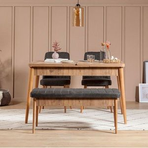Jedálenský set s rozkladacím stolom a stoličkami (4 kusy) Vina 1053 - Anthracite, Atlantic vyobraziť