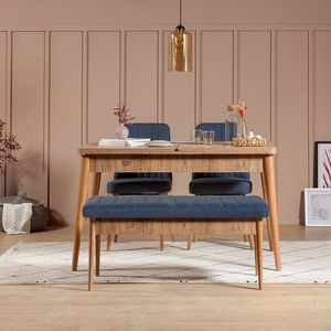 Jedálenský set s rozkladacím stolom a stoličkami (4 kusy) Vina 1048 - Dark Blue, Atlantic vyobraziť