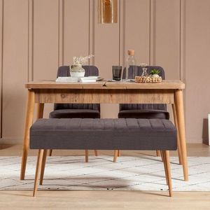 Jedálenský set s rozkladacím stolom a stoličkami (4 kusy) Vina 0701 - 3 - Anthracite, Atlantic vyobraziť