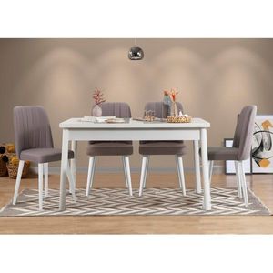 Set stola a stoličiek (5 kusov) Costa White-Grey vyobraziť