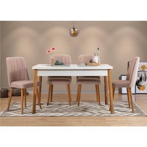 Set stola a stoličiek (5 kusov) Costa White Atlantice-Stone vyobraziť