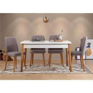 Set stola a stoličiek (5 kusov) Costa White Atlantice-Grey vyobraziť