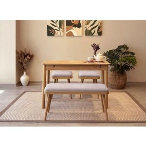 Jedálenský set s rozkladacím stolom a stoličkami (4 kusy) Vina Mini 04 0701 - Oak, Soho Grey vyobraziť