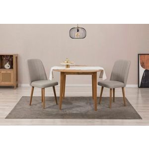 Jedálenský set s rozkladacím stolom a stoličkami (3 kusy) Vina 1005 - Atlantic Pine, Cream vyobraziť