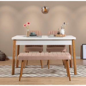 Set stola a stoličiek (4 kusy) Costa Atlantic White-Stone vyobraziť