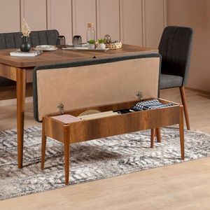 Lavica Vina Bench Anthracite, Walnut vyobraziť