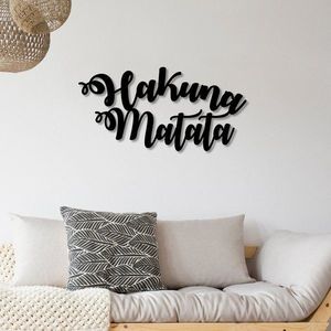Dekoratívny kovový doplnok na stenu Hakuna Matata vyobraziť