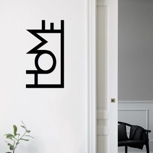 Dekoratívny kovový doplnok na stenu Home - Black vyobraziť