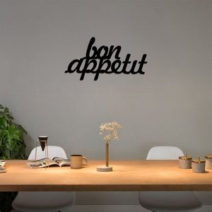 Dekoratívny kovový doplnok na stenu Bon Appetit 1 - Black vyobraziť