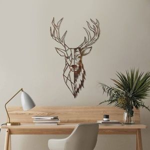 Dekoratívny kovový doplnok na stenu Rusty Deer 3 vyobraziť