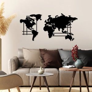 Dekoratívny kovový doplnok na stenu World Map - L vyobraziť
