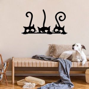 Dekoratívny kovový doplnok na stenu Cat 5 vyobraziť