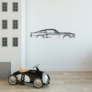 Dekoratívny kovový doplnok na stenu 1967 Ford Mustang Shelby GT500 Silhouette vyobraziť