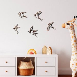 Dekoratívny kovový doplnok na stenu Birds-2 vyobraziť