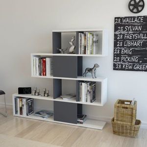 Knižnica Karlin - White, Anthracite vyobraziť