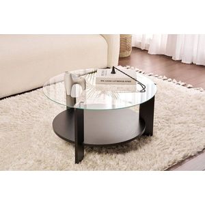 Konferenčný stolík Clara - Wood Black, Transparent vyobraziť