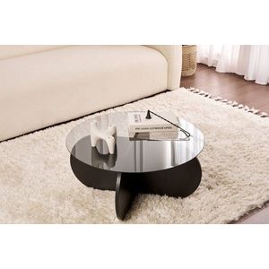 Konferenčný stolík Aeris - Wood Black, Transparent vyobraziť