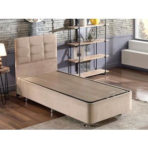 Rám jednolôžkovej postele s čelom Polo - Light Brown (90 x 190) vyobraziť