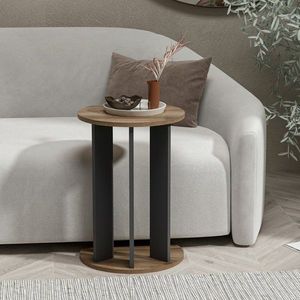 Príručný stolík / Odkladací stolík Ema - Walnut, Anthracite vyobraziť