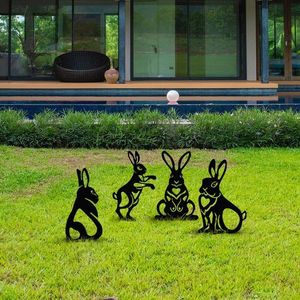 Súprava dekoratívnych kovových doplnkov do záhrady Rabbits vyobraziť