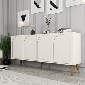Konzolový stolík Lyon 81 - Cream, Walnut vyobraziť