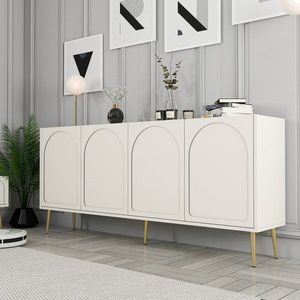 Konzolový stolík Lyon 80 - Cream, Gold vyobraziť
