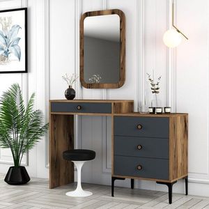Toaletný stolík Lizbon 543 - Walnut, Anthracite vyobraziť