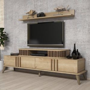 TV skrinka / Obývacia stena Eylül - Oak vyobraziť