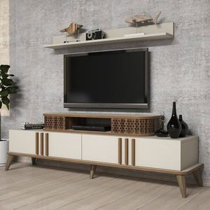 TV skrinka / Obývacia stena Eylül - Cream vyobraziť