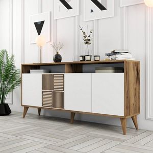 Konzolový stolík Milan 160 - Walnut, White vyobraziť