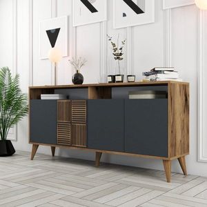 Konzolový stolík Milan 160 - Walnut, Anthracite vyobraziť