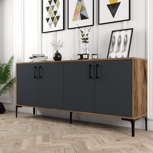 Konzolový stolík Kiev - Walnut, Anthracite vyobraziť