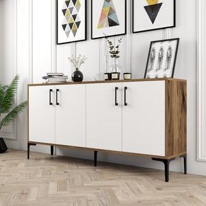 Konzolový stolík Kiev 160 - Walnut, White vyobraziť