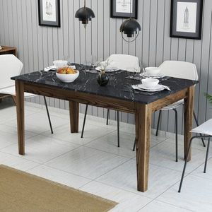 Jedálenský stôl Milan 518 - Walnut, Black vyobraziť
