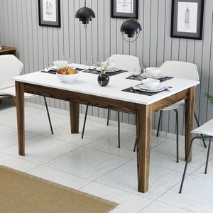 Jedálenský stôl Milan 514 - Walnut, White vyobraziť