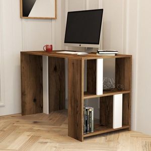 Písací stôl Lima - Walnut, White vyobraziť