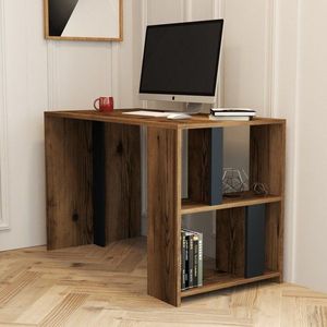Písací stôl Lima - Walnut, Anthracite vyobraziť