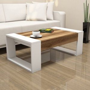Konferenčný stolík Venüs - Walnut, White vyobraziť