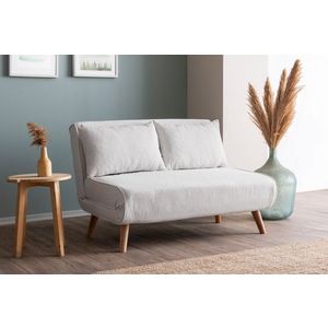 Dvojmiestna rozkladacia pohovka Folde 2-Seater - Teddy Fabric - White vyobraziť