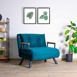 Rozkladacie kreslo Sando Single - Petrol Green vyobraziť