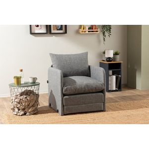 Rozkladacie kreslo Saga Single - Light Grey vyobraziť