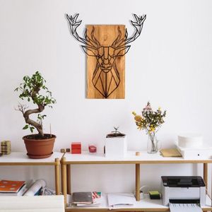 Dekoratívny drevený doplnok na stenu Deer vyobraziť