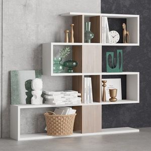 Knižnica Karlin - White, Walnut vyobraziť