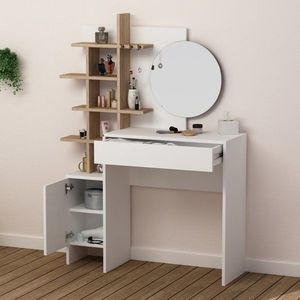 Toaletný stolík Mup - White, Oak vyobraziť