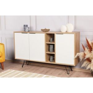 Konzolový stolík Clara Console - Oak, White vyobraziť