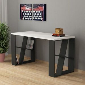 Písací stôl Honey - White, Anthracite vyobraziť