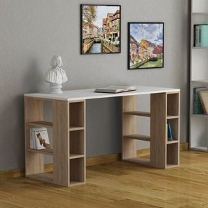 Písací stôl Colmar - White, Oak vyobraziť