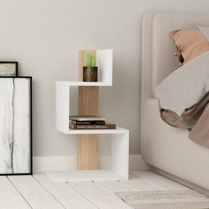 Príručný stolík / Odkladací stolík Rosie - White, Oak vyobraziť