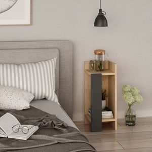 Nočný stolík Elos Right - Oak, Anthracite vyobraziť